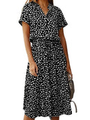 EleganceCharm - Kleid Mit PunkteDruck