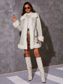 Wilma - Warmer Langarmmantel mit Pelzfutter und Taschen