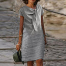 Marla – Kurzarmkleid mit Rundhalsausschnitt und lockerer Passform