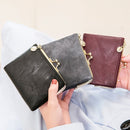 VitageWallet – Kompakte, zweifach faltbare Geldbörse mit Vintage-Kiss-Lock-Verschluss und mehreren Kartenfächern