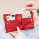 VitageWallet – Kompakte, zweifach faltbare Geldbörse mit Vintage-Kiss-Lock-Verschluss und mehreren Kartenfächern