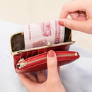 VitageWallet – Kompakte, zweifach faltbare Geldbörse mit Vintage-Kiss-Lock-Verschluss und mehreren Kartenfächern