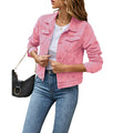 Emma - Lässige langärmelige Jeansjacke mit Knöpfen und Taschen