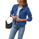 Emma - Lässige langärmelige Jeansjacke mit Knöpfen und Taschen