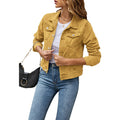 Emma - Lässige langärmelige Jeansjacke mit Knöpfen und Taschen