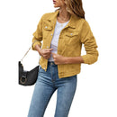 Emma - Lässige langärmelige Jeansjacke mit Knöpfen und Taschen