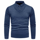 Anton - Bequemer Langärmelig Schlanke Passform Zweiteiliger Pullover