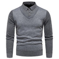 Anton - Bequemer Langärmelig Schlanke Passform Zweiteiliger Pullover