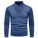 Anton - Bequemer Langärmelig Schlanke Passform Zweiteiliger Pullover