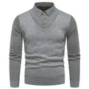 Anton - Bequemer Langärmelig Schlanke Passform Zweiteiliger Pullover