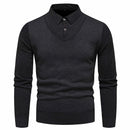 Anton - Bequemer Langärmelig Schlanke Passform Zweiteiliger Pullover