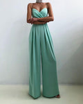 Talia - Modischer Sling Strap mit Taille gerade Jumpsuit