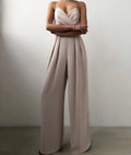Talia - Modischer Sling Strap mit Taille gerade Jumpsuit