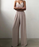 Talia - Modischer Sling Strap mit Taille gerade Jumpsuit