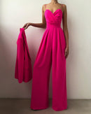 Talia - Modischer Sling Strap mit Taille gerade Jumpsuit