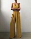 Talia - Modischer Sling Strap mit Taille gerade Jumpsuit