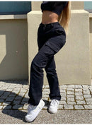 Lena - Bequeme Hohe Taille Mehrfachtasche Cargohosen
