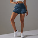 ElviraFit – 2-in-1-Trainingsshorts mit hohem Bund, integrierter Schicht und praktischen Aufbewahrungstaschen