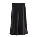 Doris - Eleganter Midirock mit hoher Taille und bequemem Gummibund