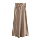 Doris - Eleganter Midirock mit hoher Taille und bequemem Gummibund