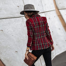 Adia - Stilvoller Doppelreihiger Karierter Blazer