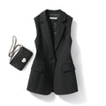 Lena - Locker geschnittener ärmelloser Blazer mit Reverskragen und Knopf