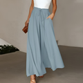 Leonora - Lässige Hose mit weitem Bein und verstellbarem Kordelzug und elastischem Bund