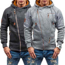 Louis - Langärmeliger Reißverschluss Kapuzenpulli Mit Mehreren Taschen