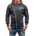 Louis - Langärmeliger Reißverschluss Kapuzenpulli Mit Mehreren Taschen