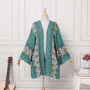 Heidi – Stilvoller mittellanger Boho-Kimono mit Vintage-Muster und weiten Ärmeln