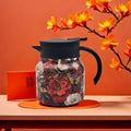 TeaGlide - Tee Thermoskanne mit floralem Vintage Muster und langanhaltender Wärmespeicherung