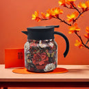 TeaGlide - Tee Thermoskanne mit floralem Vintage Muster und langanhaltender Wärmespeicherung