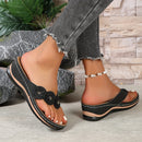 Miray – Leichte Blumendesign Sandalen mit Dicke rutschfeste Sohle