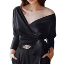 Marie - Stylische Bluse mit V-Ausschnitt und langen Ärmeln