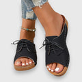 Gesine - Bequeme Vintage Sandalen mit offener Zehenpartie und rutschfester Sohle