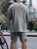 Marius – Zweiteiliges Satz mit Kurzarm-Top und Shorts mit Kordelzug
