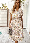 EleganceCharm - Kleid Mit PunkteDruck