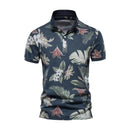 Logan – Stylische Poloshirts mit auffälligem Blumenmuster und kurzen Ärmeln
