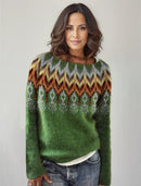 Lisa - Gemütlicher Chevron-Strickpullover mit Retro-Vibes