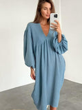 Ella – Maxikleid Mit V Ausschnitt