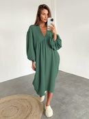Ella – Maxikleid Mit V Ausschnitt