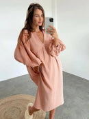 Ella – Maxikleid Mit V Ausschnitt