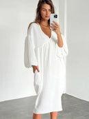 Ella – Maxikleid Mit V Ausschnitt