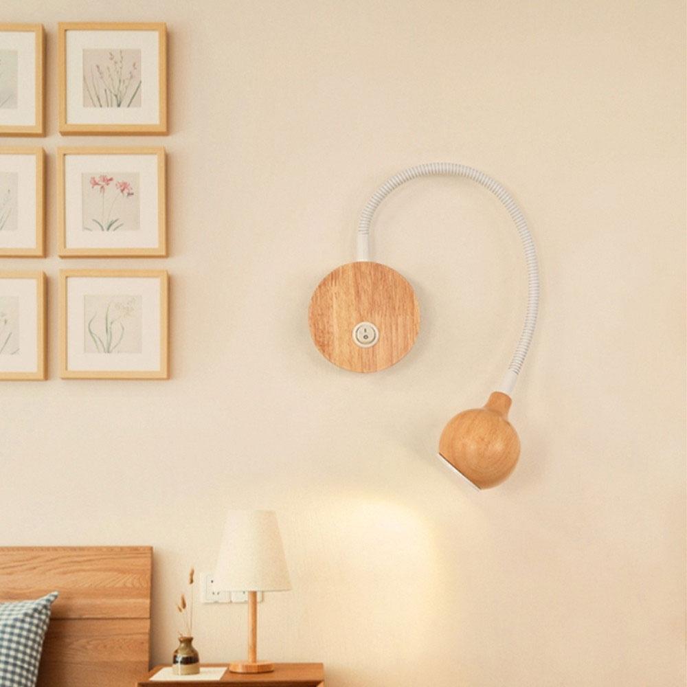 Handgefertigte LED Wandleuchte mit warmem Licht und minimalistischem Design