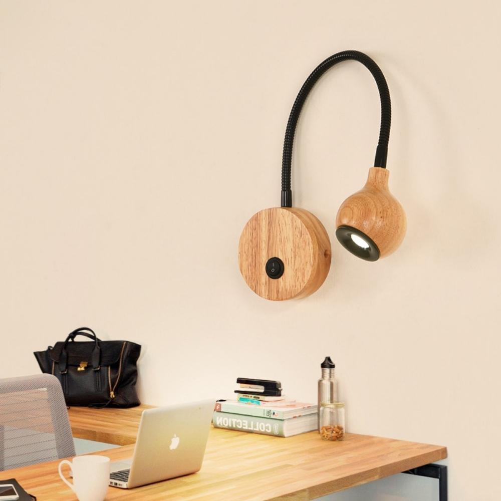 Handgefertigte LED Wandleuchte mit warmem Licht und minimalistischem Design