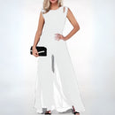 Leonie - Eleganter ärmelloser Jumpsuit mit weitem Bein und hoher Taille