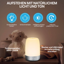 SoundGlow – Multifunktionales Uhrenlampengerät mit einstellbarem Licht und natürlichen Klängen