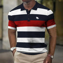 Leo – Gestreiftes Poloshirt mit klaren Linien und kurzen Ärmeln