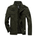 David - Langärmelige Reißverschluss Militärisch Inspiriert Jacke Mit Taschen