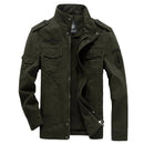 David - Langärmelige Reißverschluss Militärisch Inspiriert Jacke Mit Taschen